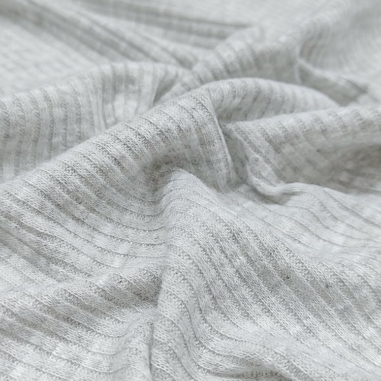 Custom Design Soft Rib Knit Fabric Polyester Material, 96 Polyester 4 Spandex Rib Fabric For Clothing/