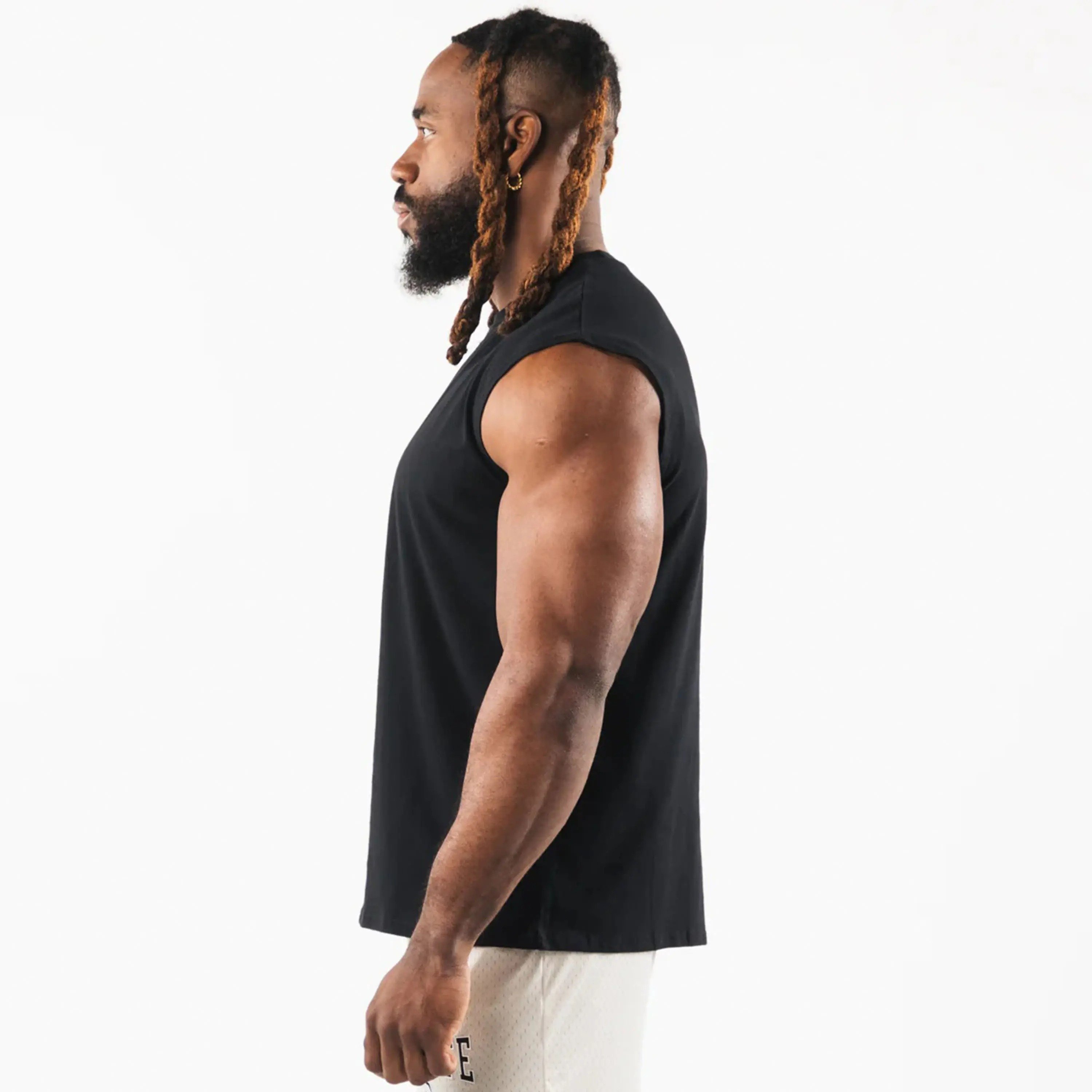 High Quality Fashion OEM Custom Logo Tank Top For Men Custom Breathable Plain Blank Fitness Tank Top Wholesale Men Tank Top