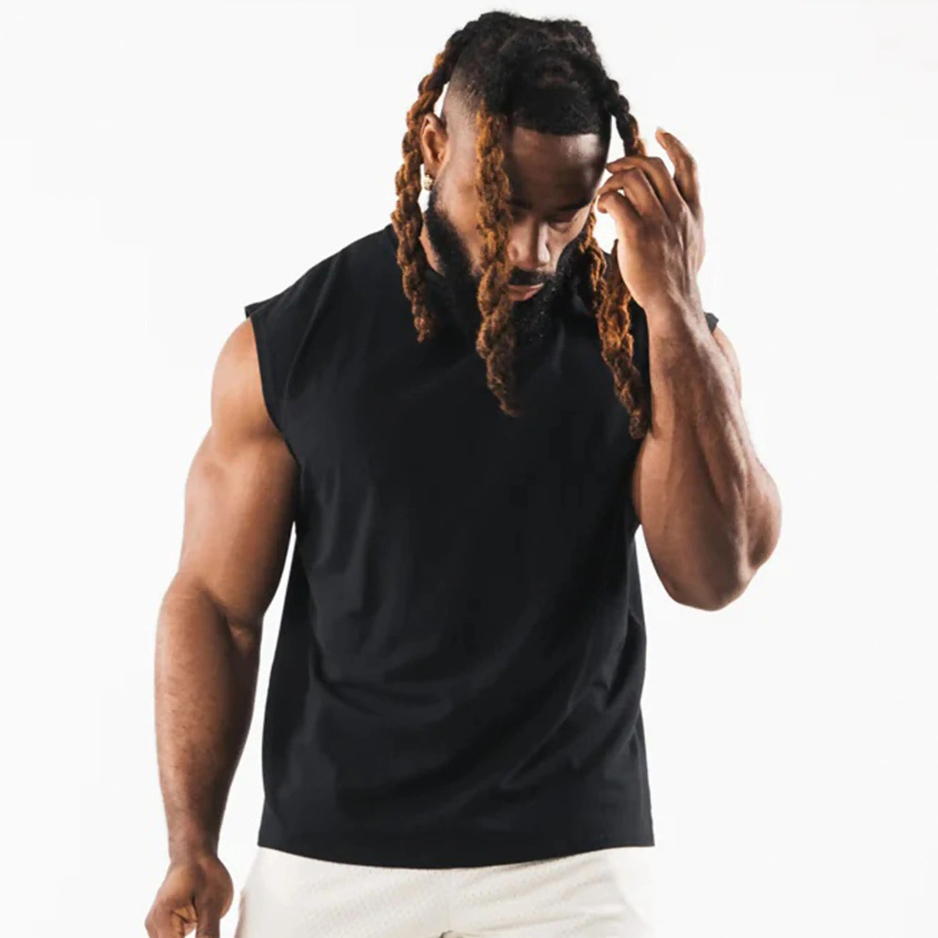High Quality Fashion OEM Custom Logo Tank Top For Men Custom Breathable Plain Blank Fitness Tank Top Wholesale Men Tank Top