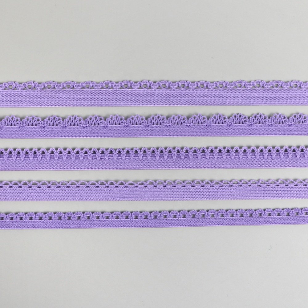 Factory wholesale new fancy picot knitted elastic lace edging trim webbing for pants