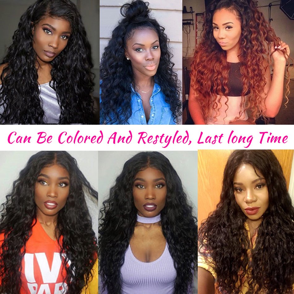 Cuticle Aligned Virgin Raw Indian Hair Wig, Black Women 13x4 Full Frontal Lace Wig, 100% Unprocessed Water Wave Wig Human Hair
