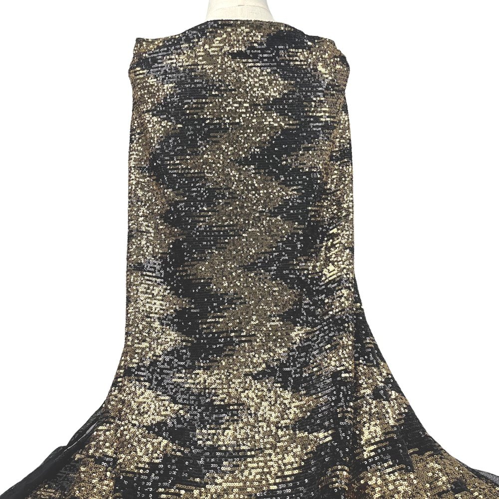 2023 new high quality polyester spandex mesh fabric double color embroidery fabric for party dress