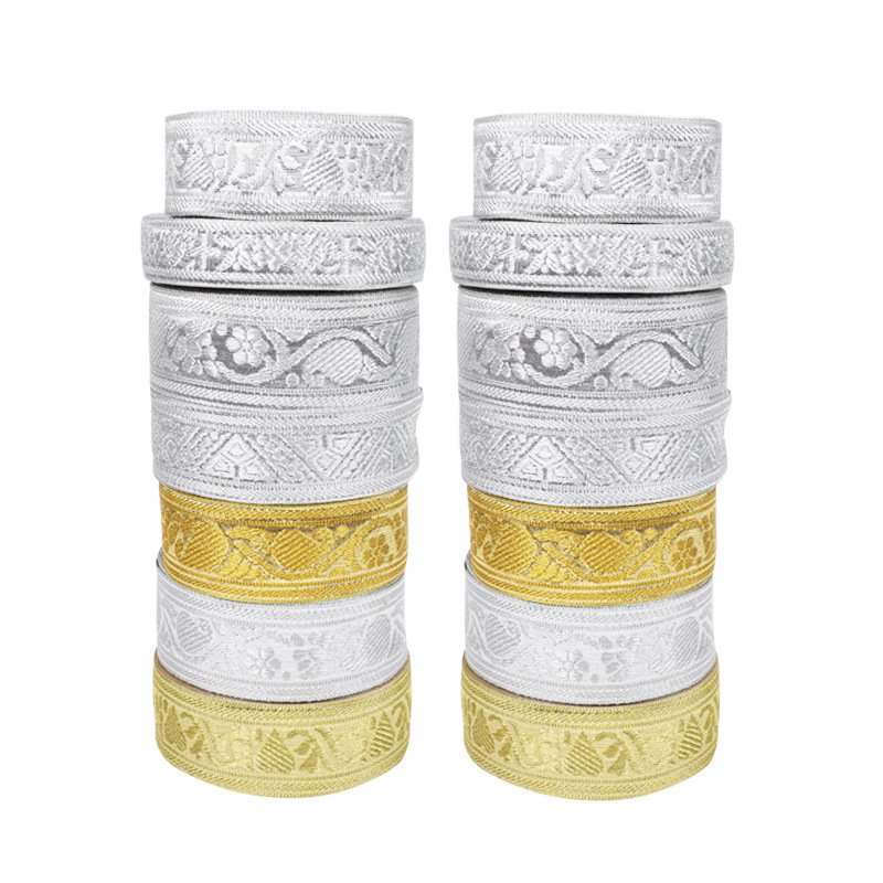 Most Popular Vintage Lace Ethnic Embroidered Jacquard Polyester Webbing Ribbon For Dress