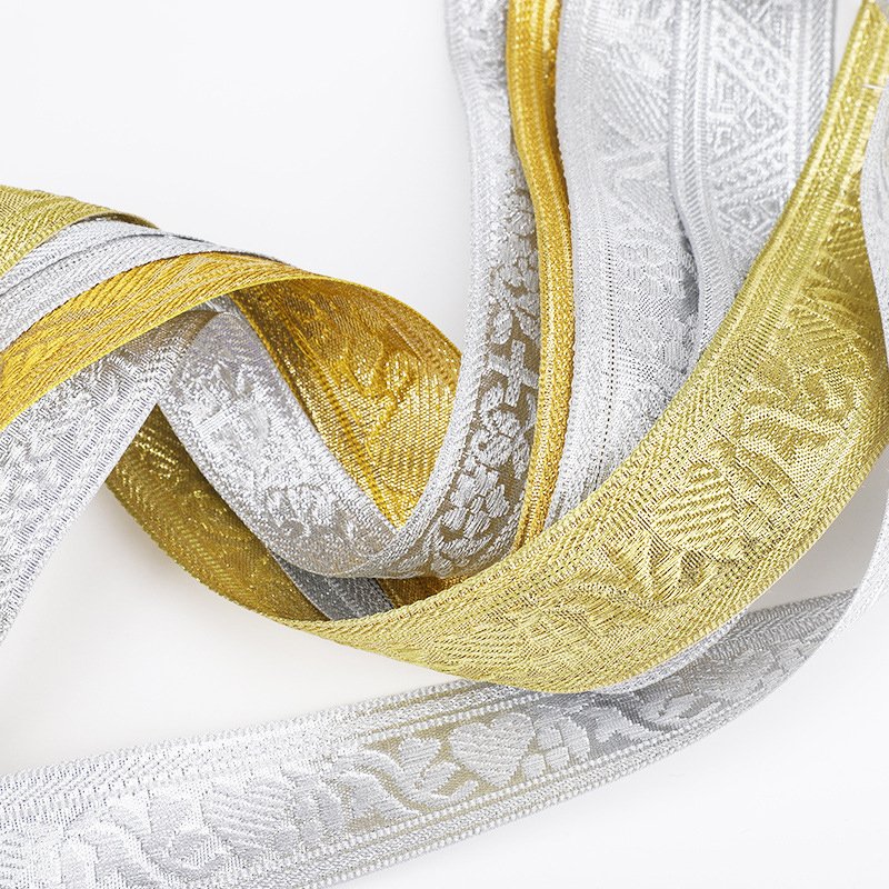 Most Popular Vintage Lace Ethnic Embroidered Jacquard Polyester Webbing Ribbon For Dress