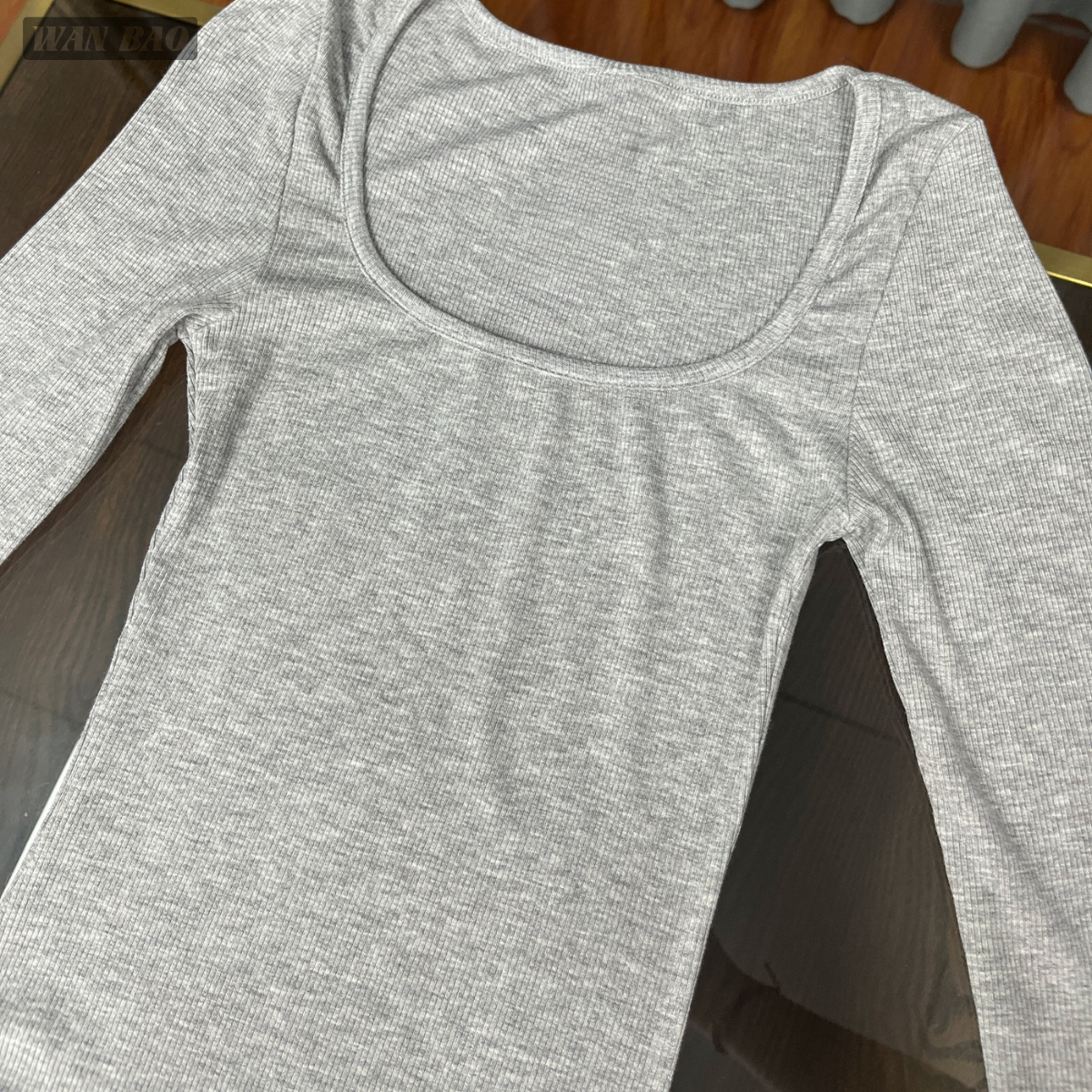 Wanbao DR-3004 Custom Luxury Maxi Casual Bodycon Dress Women Elegant Sexy Elegant Knit Cotton Long Sleeve Solid Pattern Winter
