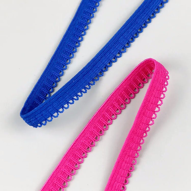 Sewing Underwear Picot Lace Trim Elastic Webbing Belt Picot Bud Edge Stretch Webbing Band for Clothes Underwear