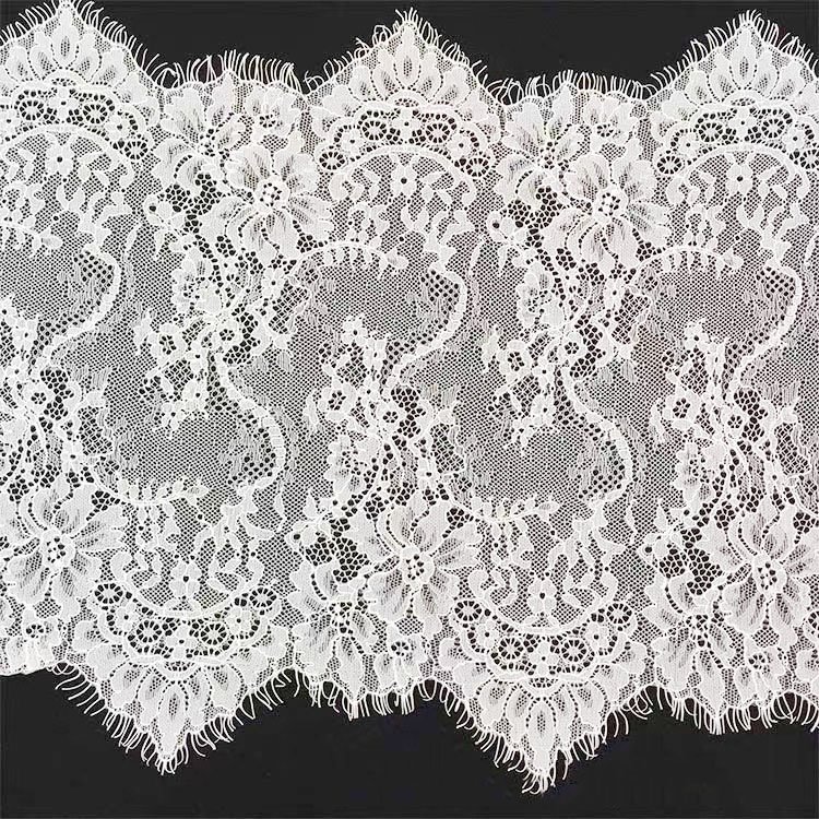30CM new arrival floral chantilly french eyelash lace trim fabric for bridal LT2638B