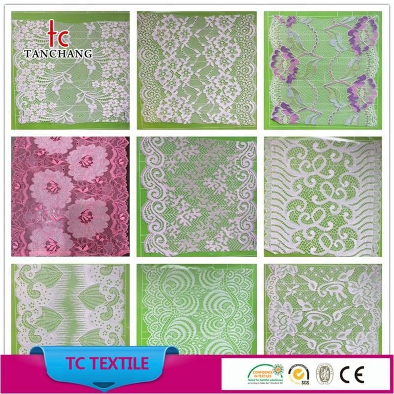 factory supply 22cm fashion korean lace trustwin lace jacquard lycra lace for bra LSHB7042