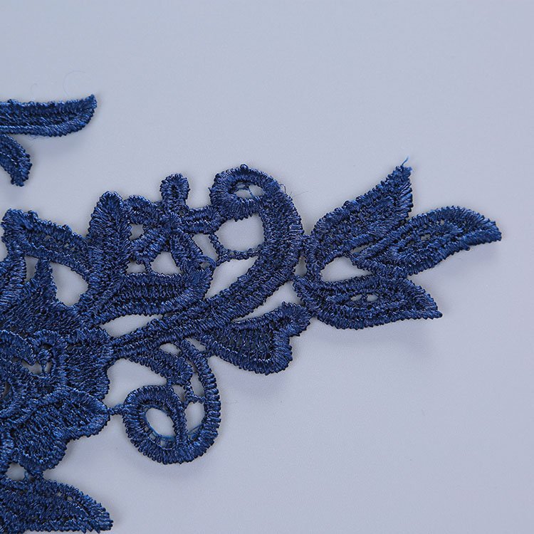 Water soluble luxury flower lace fabric crochet fancy embroidery designs in Shantou factory