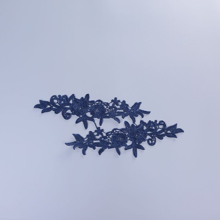 Water soluble luxury flower lace fabric crochet fancy embroidery designs in Shantou factory