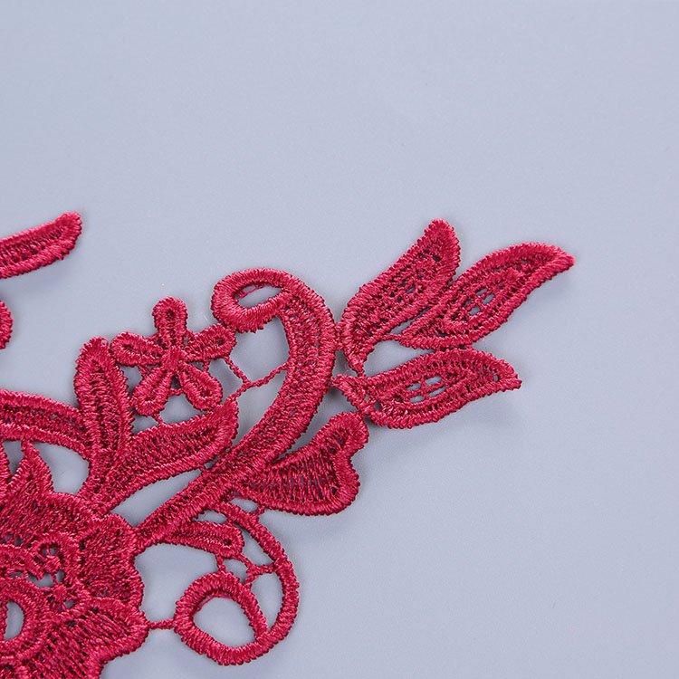 Water soluble luxury flower lace fabric crochet fancy embroidery designs in Shantou factory