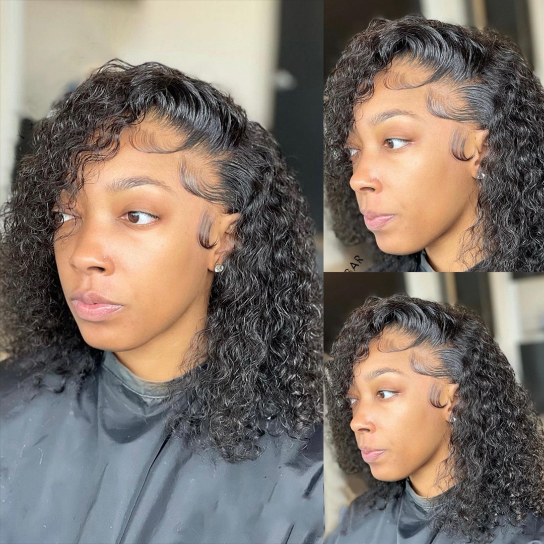 PrePlucked Hairline 10 Inch Transparent Full Lace Wigs PrePlucked Hairline Remy Cheap Brazilian Human Hair Wigs For Women