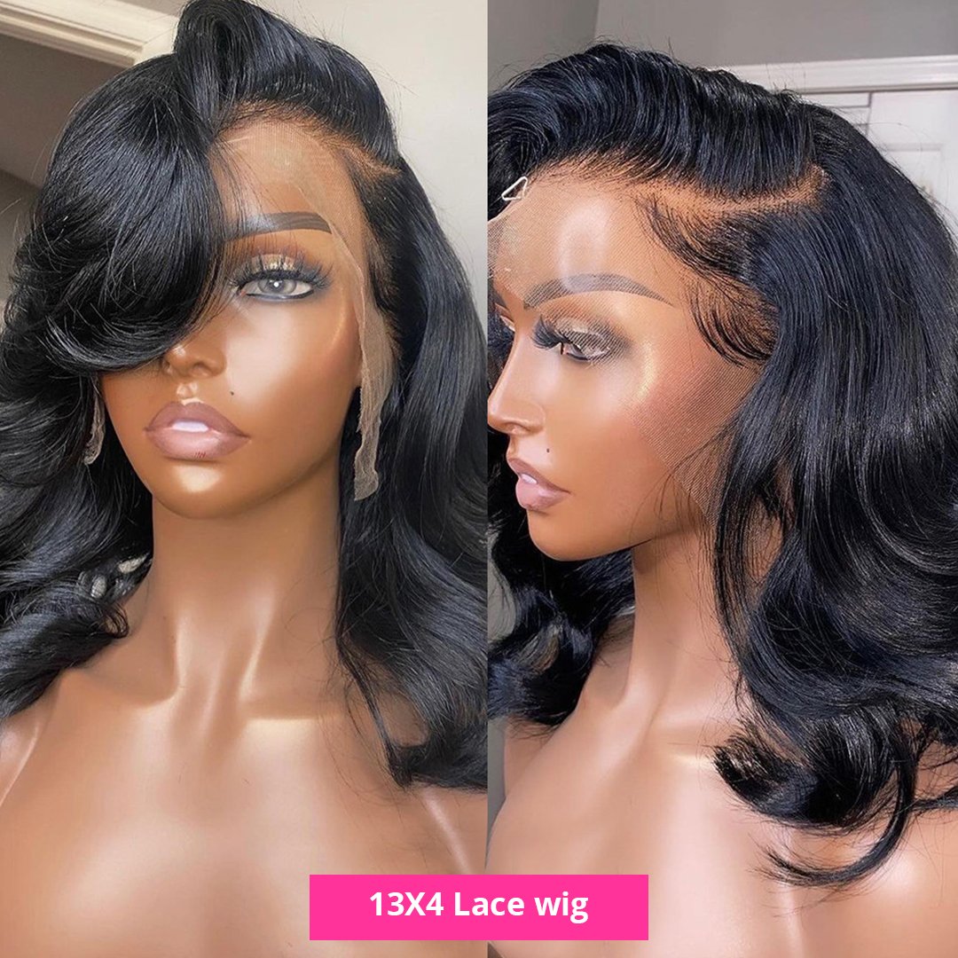 PrePlucked Hairline 10 Inch Transparent Full Lace Wigs PrePlucked Hairline Remy Cheap Brazilian Human Hair Wigs For Women