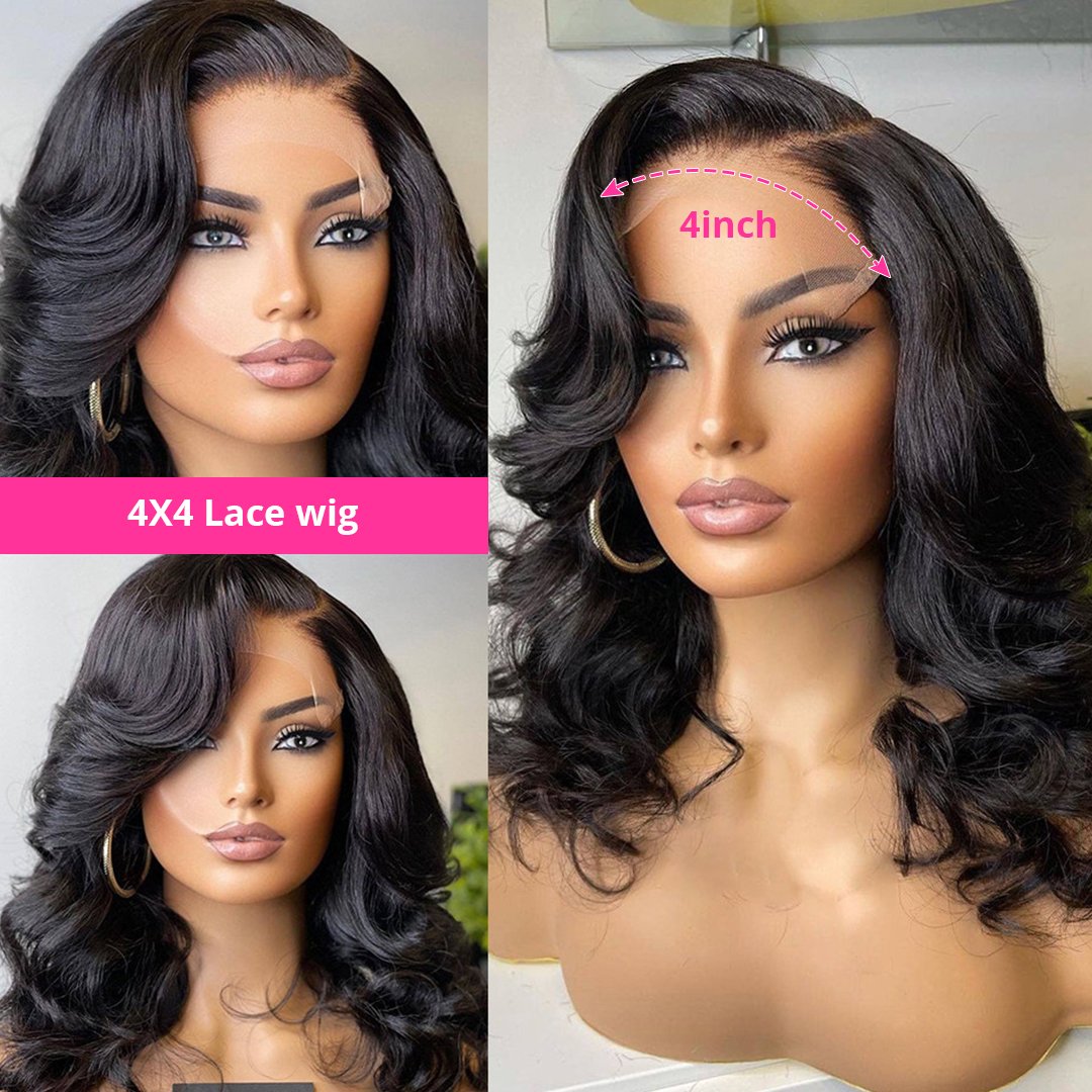 PrePlucked Hairline 10 Inch Transparent Full Lace Wigs PrePlucked Hairline Remy Cheap Brazilian Human Hair Wigs For Women