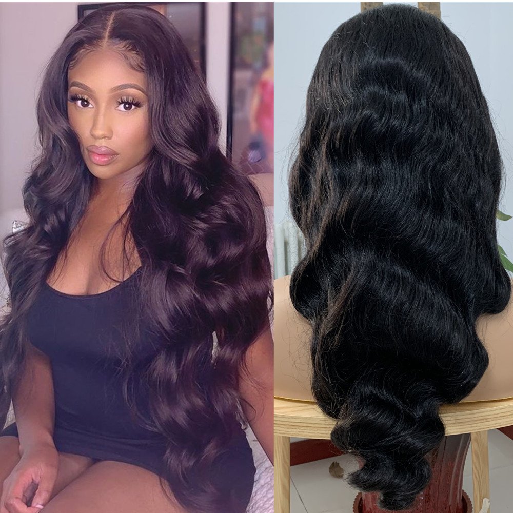 Wholesale Peruvian Hair Wig 30inch Straight Human Hair Wigs Density 180% 250% Glueless Swiss HD Lace Front Wigs For Black Women