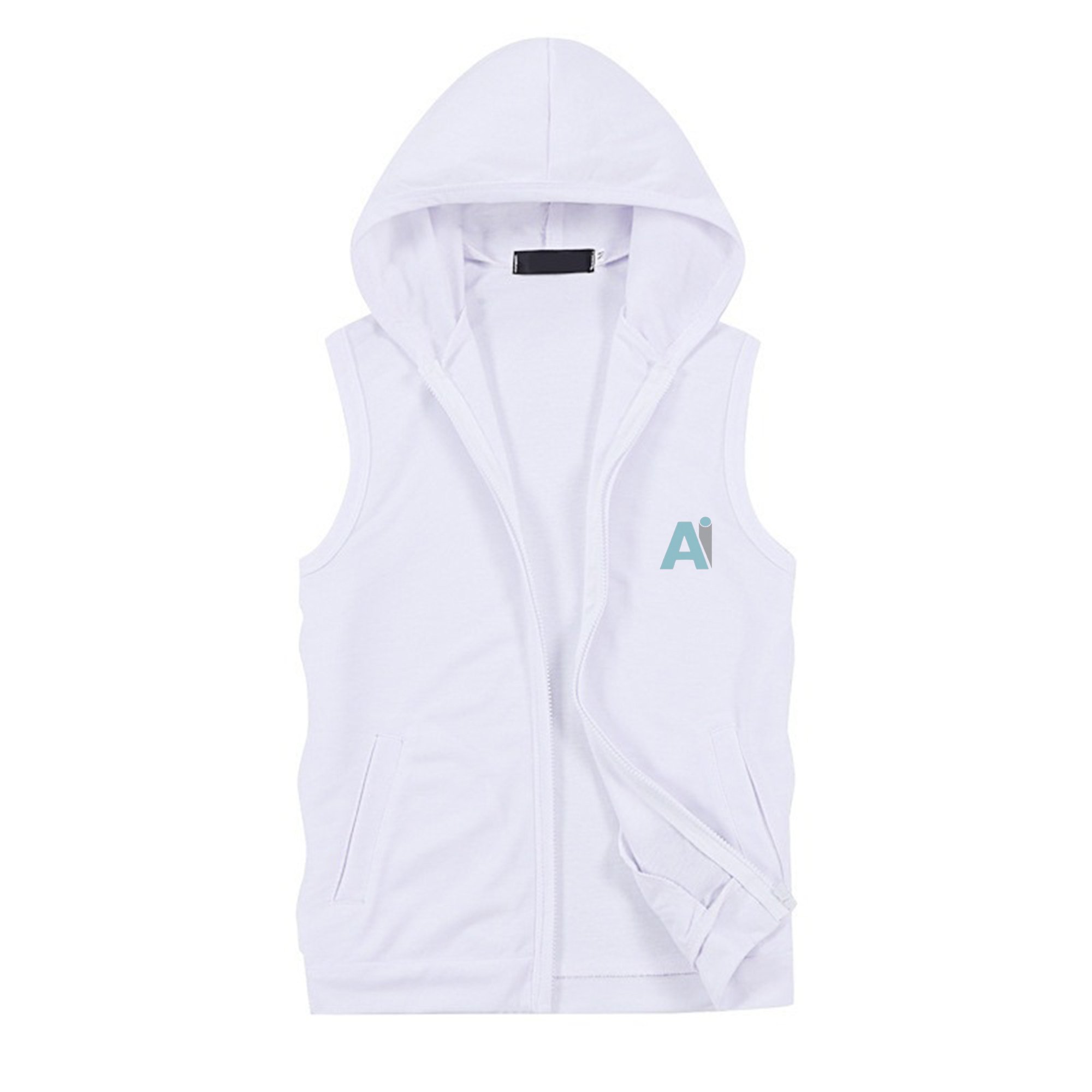 100% Cotton Customizable Hooded Gym Tank Top Men Comfortable Lounge Sports Clothes Seamless 3D Printed Design Bodybuilding