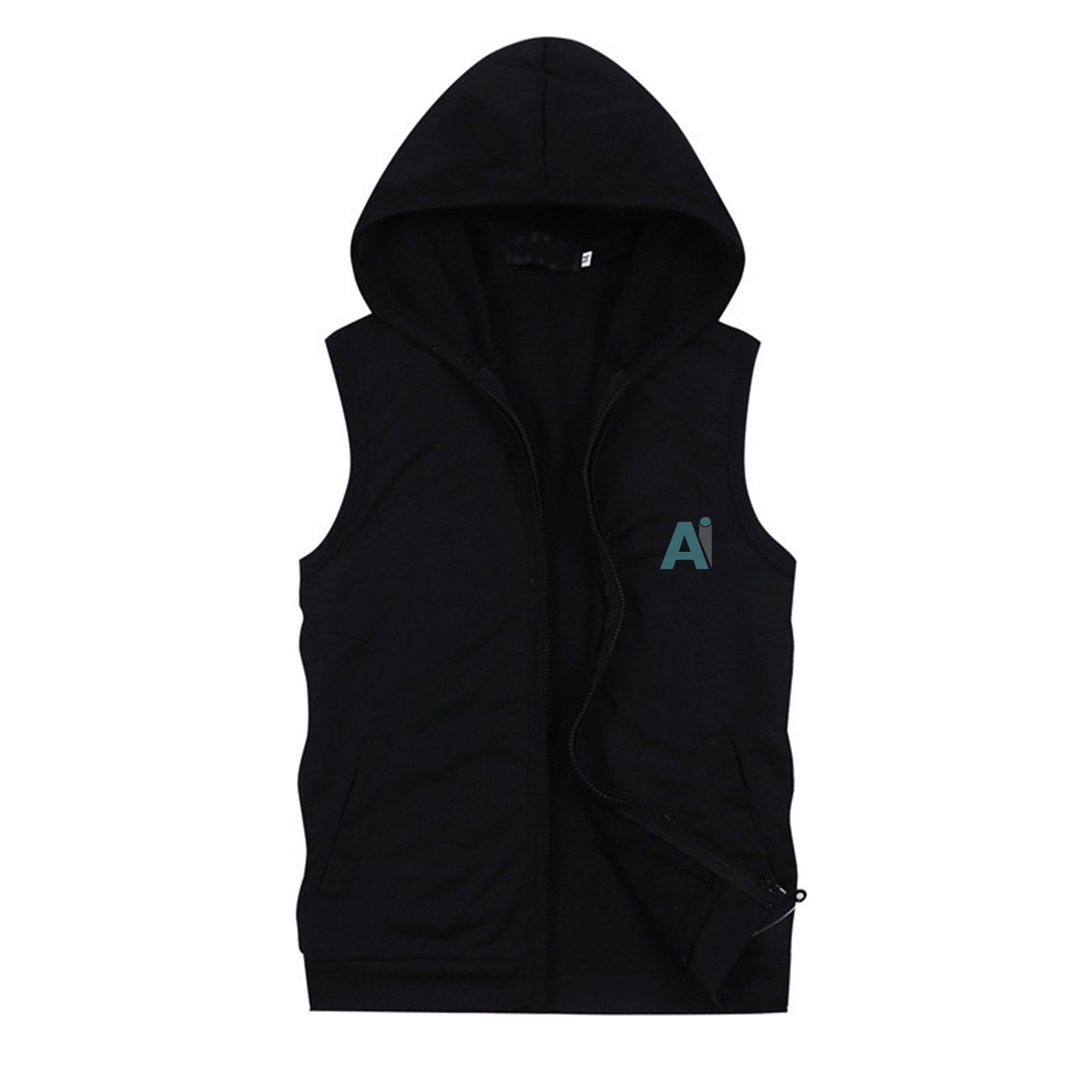 100% Cotton Customizable Hooded Gym Tank Top Men Comfortable Lounge Sports Clothes Seamless 3D Printed Design Bodybuilding