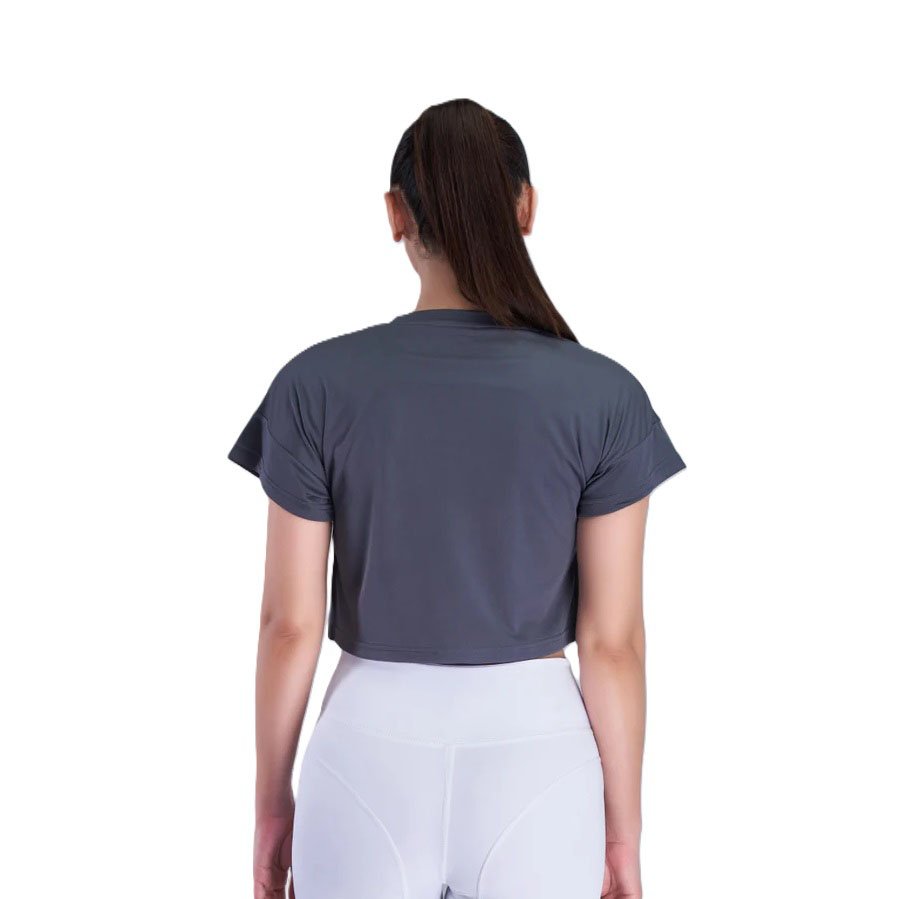 New Summer Collection Womens Short Sleeve Round Neck Ribbed Knit Fitted Collar Casual Tops Tee Slim Basic Shirt with Custom Logo