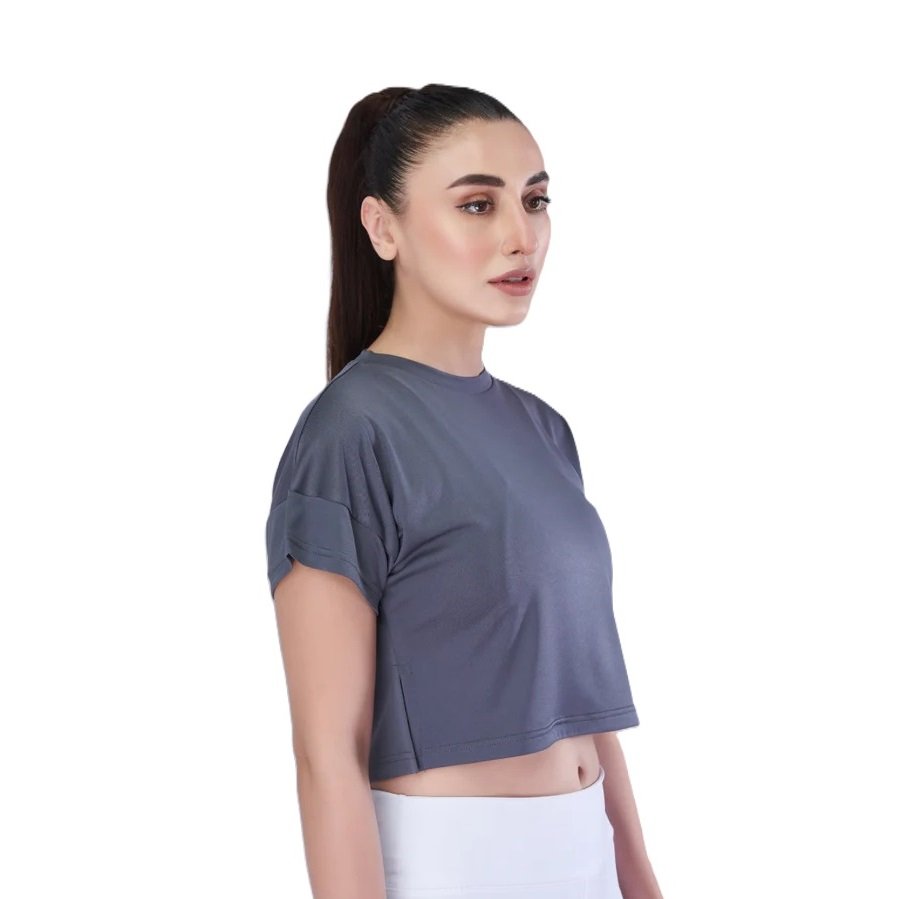 New Summer Collection Womens Short Sleeve Round Neck Ribbed Knit Fitted Collar Casual Tops Tee Slim Basic Shirt with Custom Logo