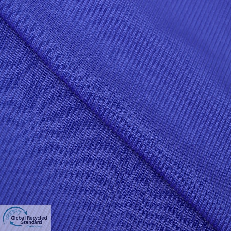 Clothing Rib RPET Eco-friendly Knitting Recyle Fabric 95%Recycle Polyester 5%Spandex Ready-to-ship Goods 240gsm Women Sportswear
