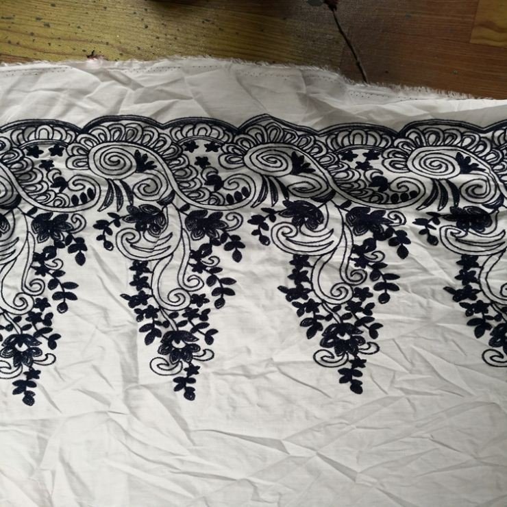 Factory Direct Embroidery Fabric In Cotton