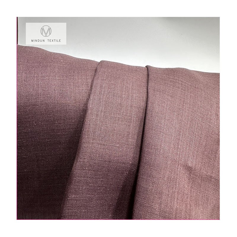 Mindun Soft Woven Durable Ramie Cotton Bedding Upholstery Fabric Textile Custom Stock Lot Ramie Jersey Fabric For Shirt