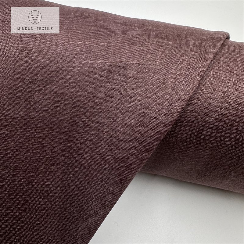 Mindun Soft Woven Durable Ramie Cotton Bedding Upholstery Fabric Textile Custom Stock Lot Ramie Jersey Fabric For Shirt