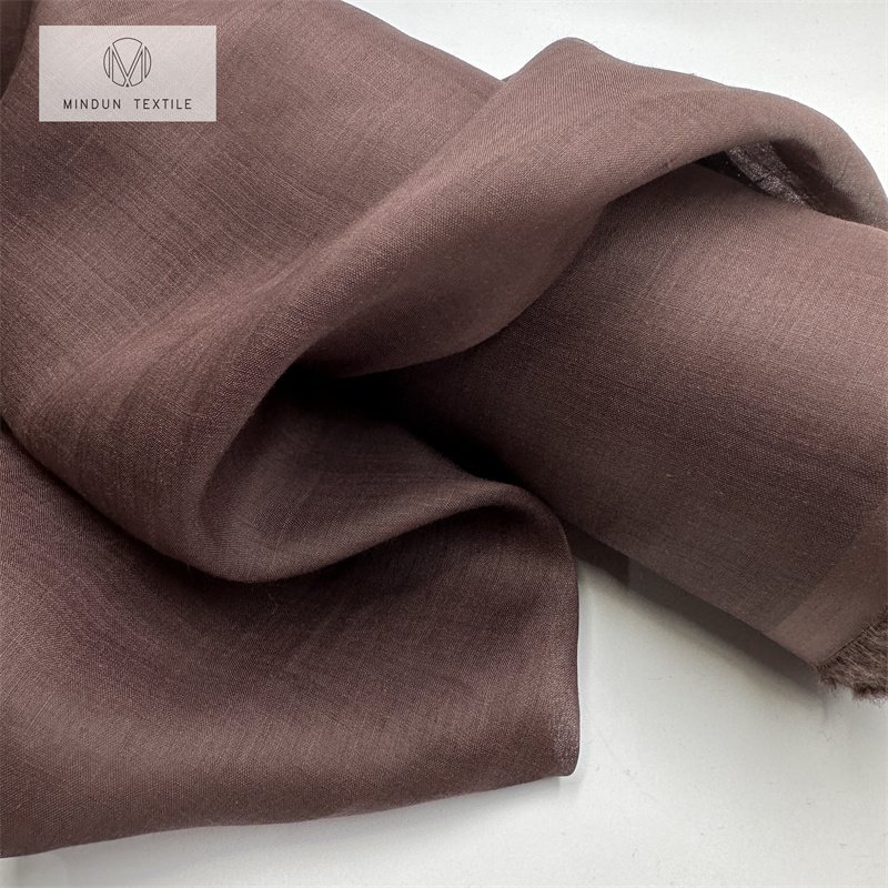 Mindun Soft Woven Durable Ramie Cotton Bedding Upholstery Fabric Textile Custom Stock Lot Ramie Jersey Fabric For Shirt