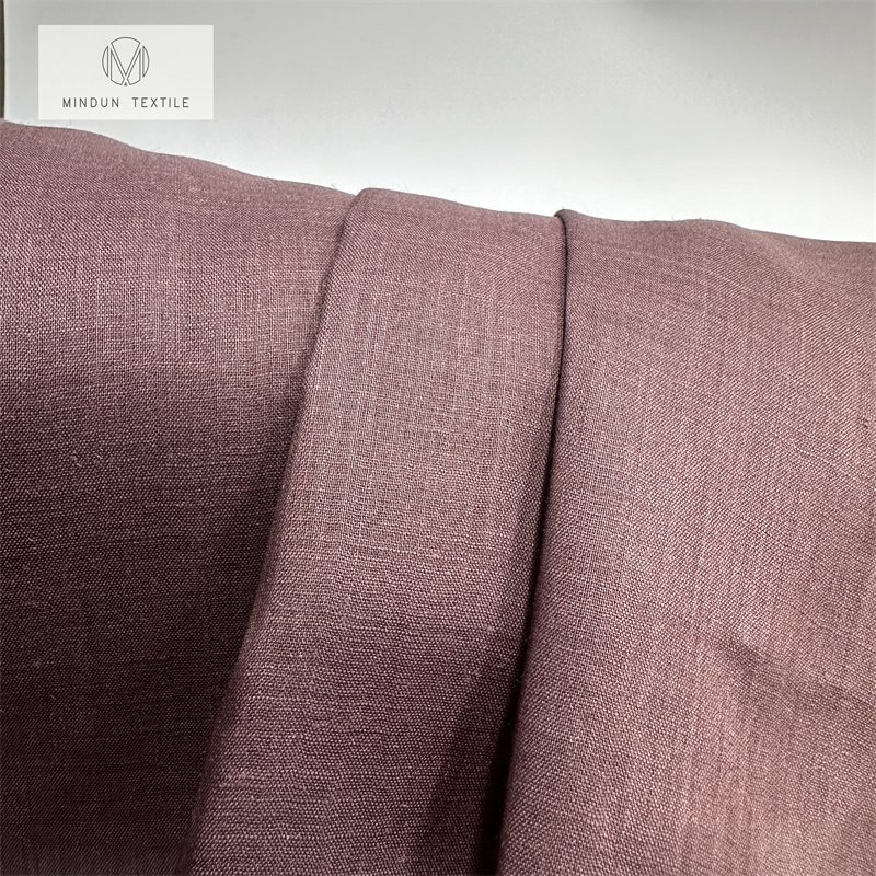 Mindun Soft Woven Durable Ramie Cotton Bedding Upholstery Fabric Textile Custom Stock Lot Ramie Jersey Fabric For Shirt