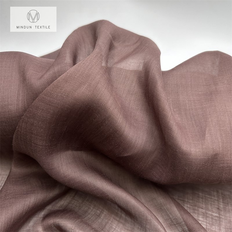 Mindun Soft Woven Durable Ramie Cotton Bedding Upholstery Fabric Textile Custom Stock Lot Ramie Jersey Fabric For Shirt