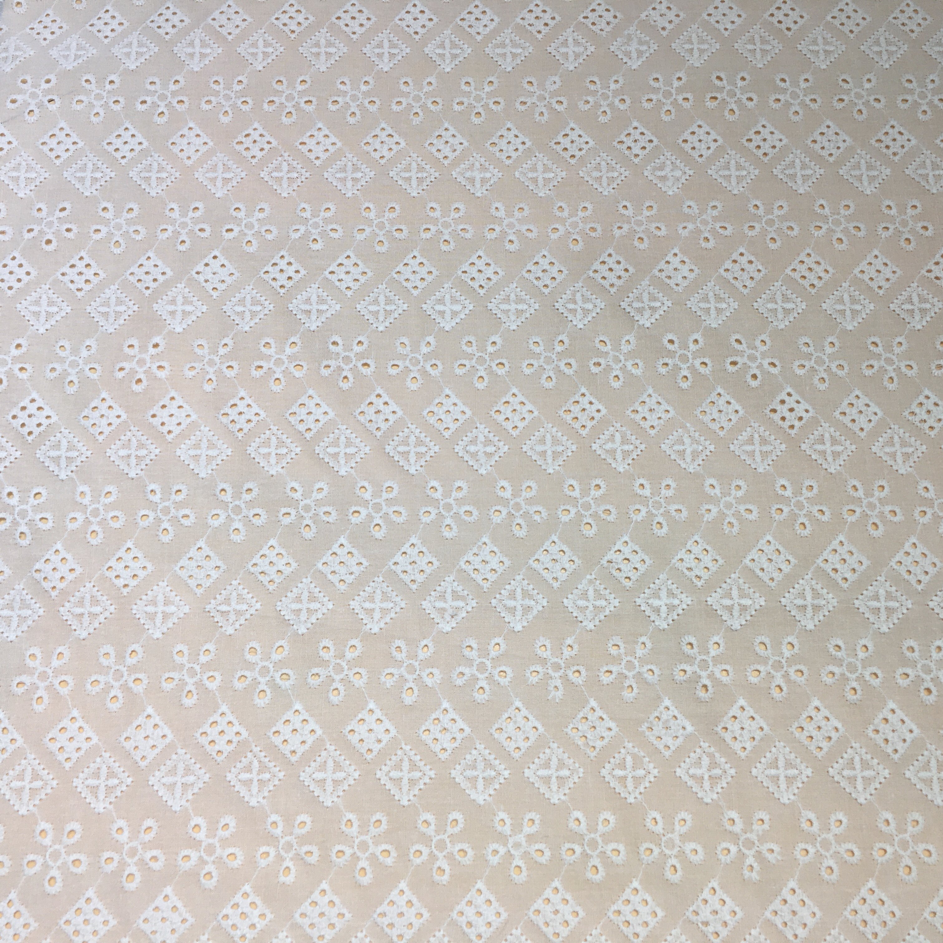 RXF2169 cotton eyelet white stock embroidery lace