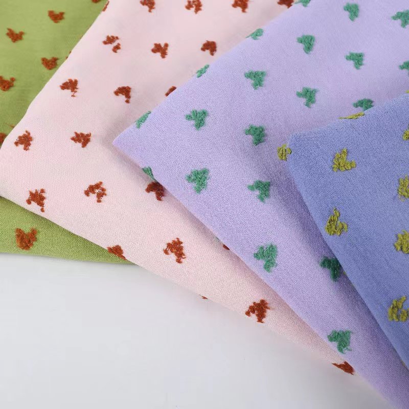 Good quality 100% Polyester Crink Airflow Crepe embroidery fabric for dresses