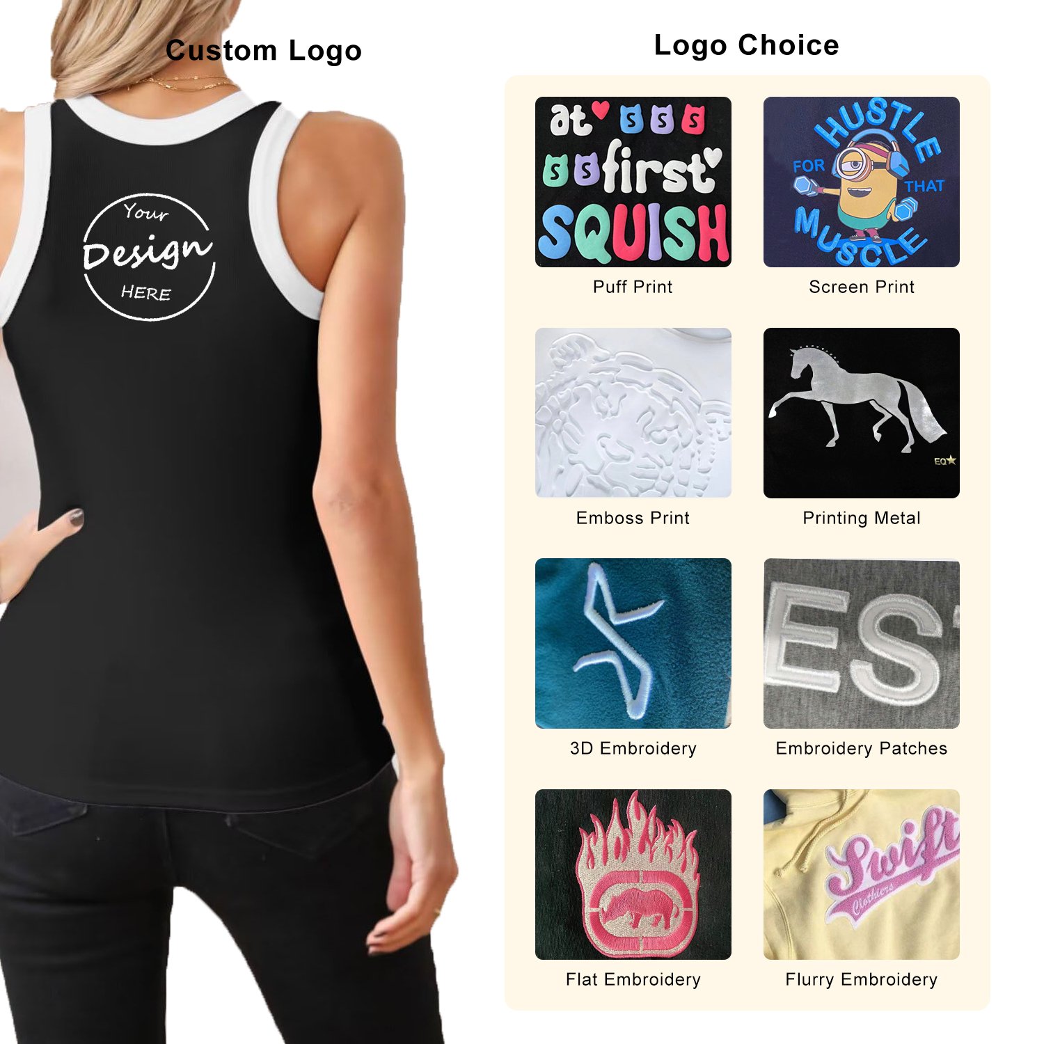 Custom Print Rhinestones Plain Ringer Women Tank Tops Summer Sleeveless Cotton Cami Top Shirt Slim Knit Ribbed Racerback Blouses
