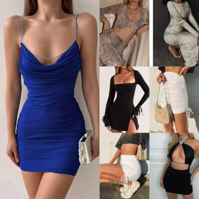 S-3XL 2024 Summer Hot sale Rib Knit Bodycon Backless Sundresses Sun Dress Plus Size Elegant Women Casual Dress