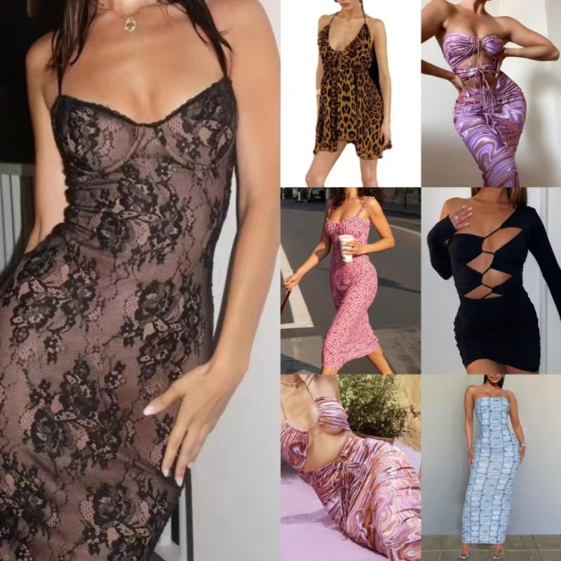 S-3XL 2024 Summer Hot sale Rib Knit Bodycon Backless Sundresses Sun Dress Plus Size Elegant Women Casual Dress