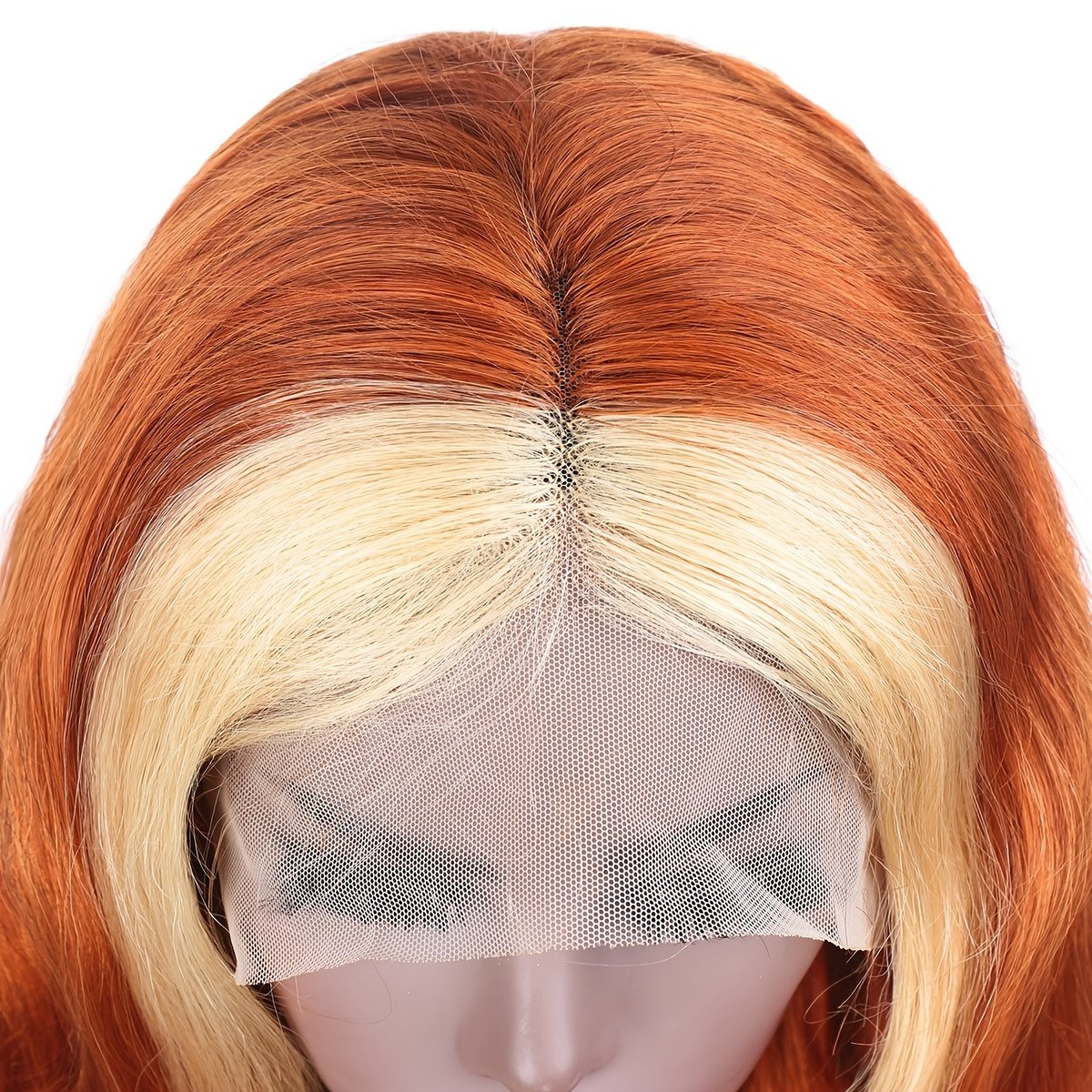 Best price Ginger Red Blonde Orange Color Natural Brazilian Human Hair Lace Front Wigs T Part Pre Plucked Virgin Ginger Wigs