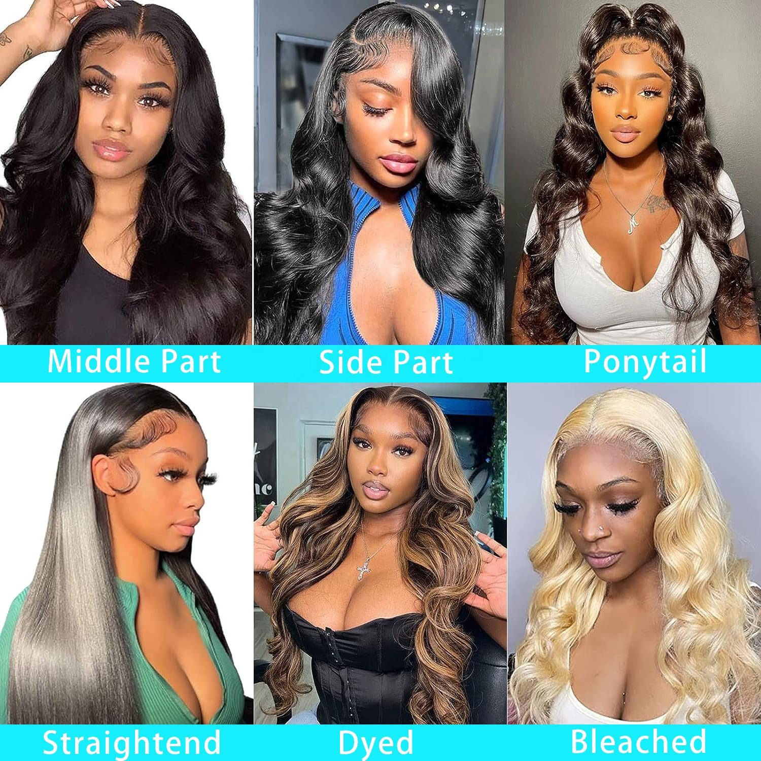 13x6 Body Wave Lace Front Wigs Pre Plucked 180% Density Transparent Lace Frontal Wig Human Hair for Black Women With Baby Hair