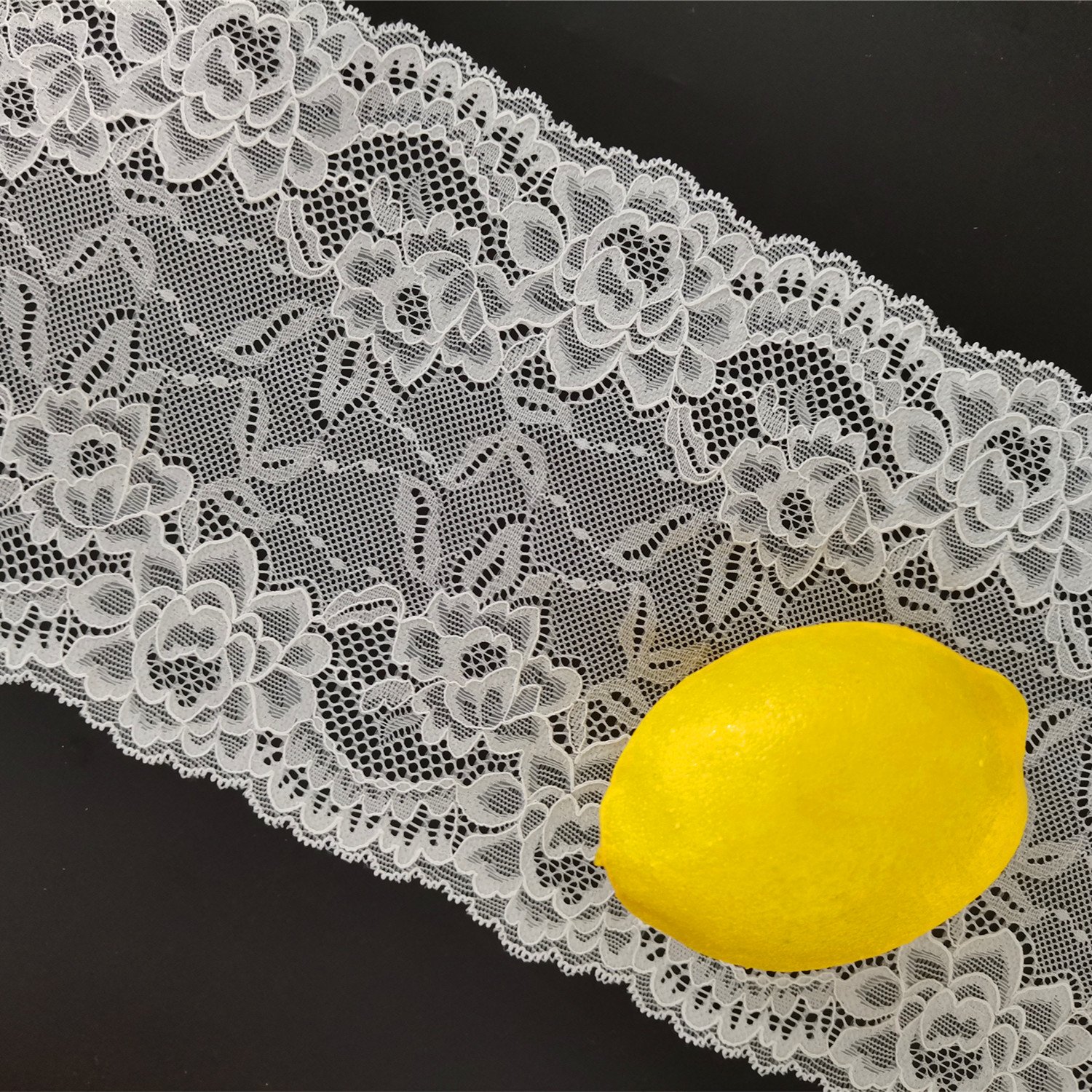 High Quality Elastic Stretch Flower Design Tulle Lace Fancy Knitted Spandex Nylon Mesh Lace Trim Women's Dresses Decoration