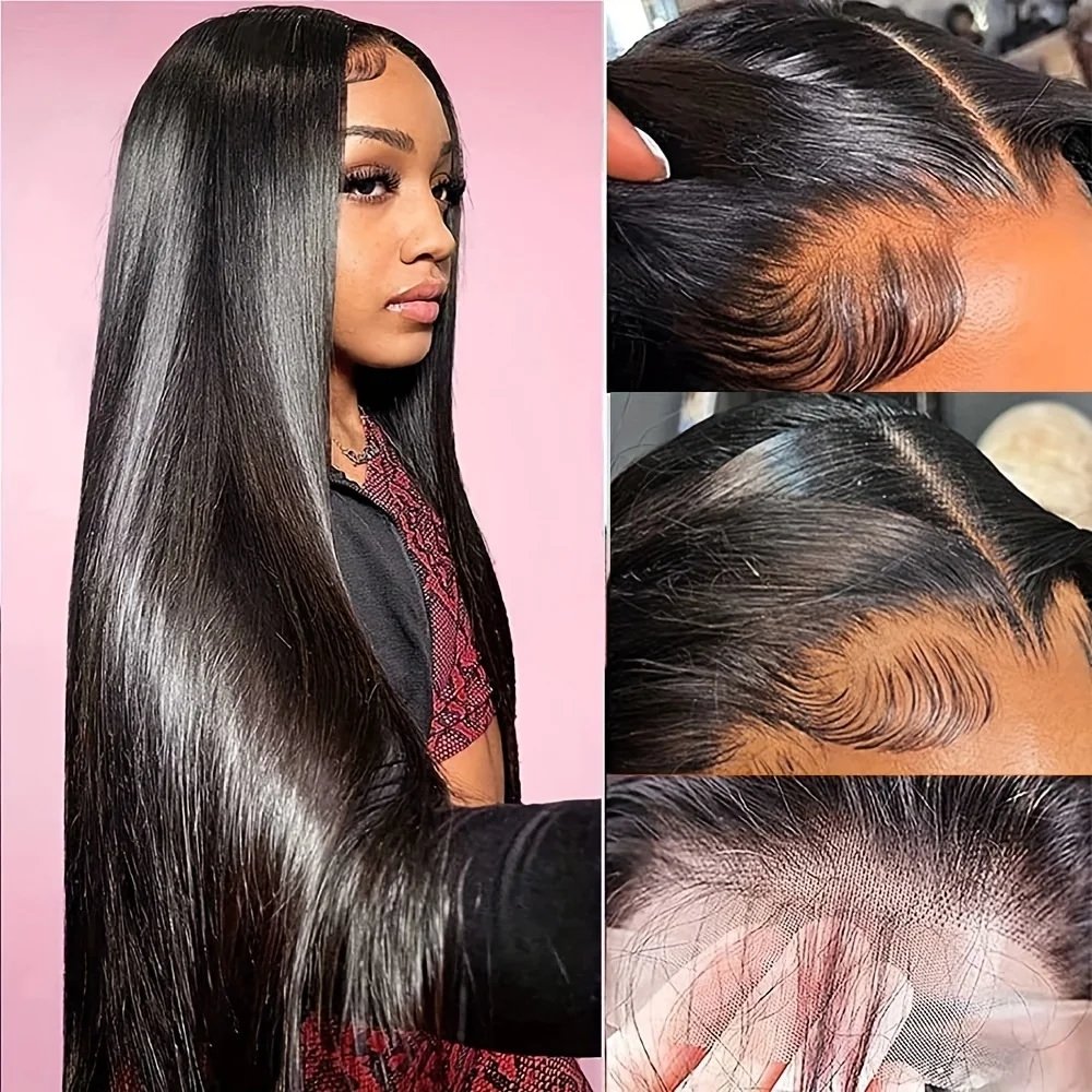 13x4 13x6 360 HD Lace Frontal Wig Brazilian Straight Human Hair Wigs 180% 250% Glueless Lace Wigs For Black Women