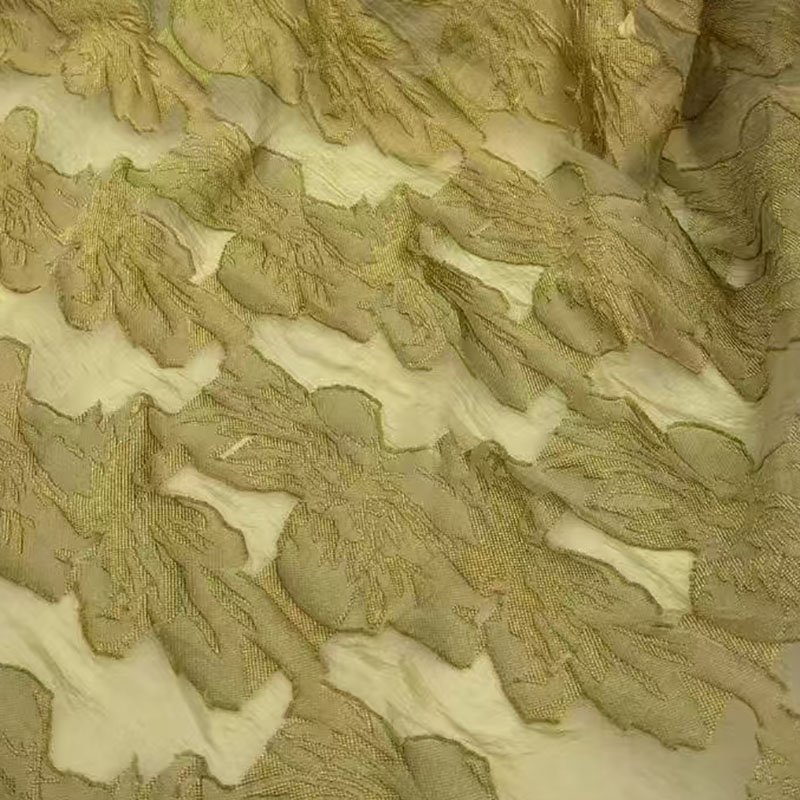 Custom pattern luxury mesh lace fabric polyester flower jacquard embroidery fabric for dress for wedding