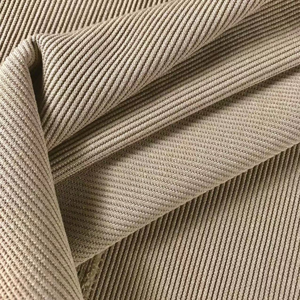 swimwear striped oeko tex washed heavy weight polyester spandex 2*2 rib jersey sweater fabric