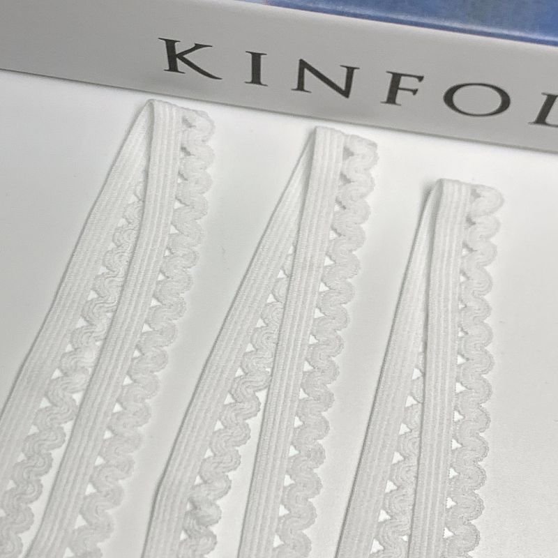 GUANGDONG XINDE Sew Accessories Underwear Picot Bud Edge Elastic Webbing Band Nylon Picot Lace Webbing Belt For Bra Garment