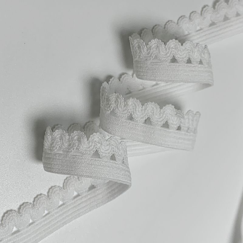 GUANGDONG XINDE Sew Accessories Underwear Picot Bud Edge Elastic Webbing Band Nylon Picot Lace Webbing Belt For Bra Garment