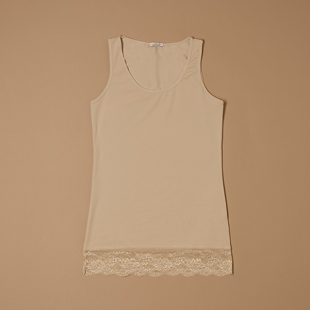 Hot Sale Superior Quality Regular Length Anti-Pilling Chic Women's Tank Tops With Lace Decoration