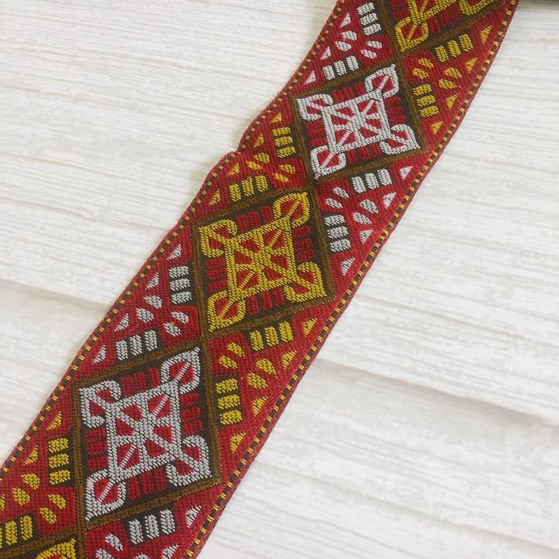 Ethnic Style Lace Jacquard Webbing Woven Tape For Garment Accessories Width 5cm ST-918