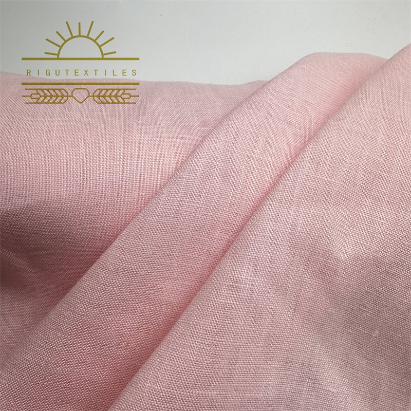 RIGU Textiles Enzymed Stone Washed French Linen Gingham Check 100% Italian Linen Fabric Roll Online