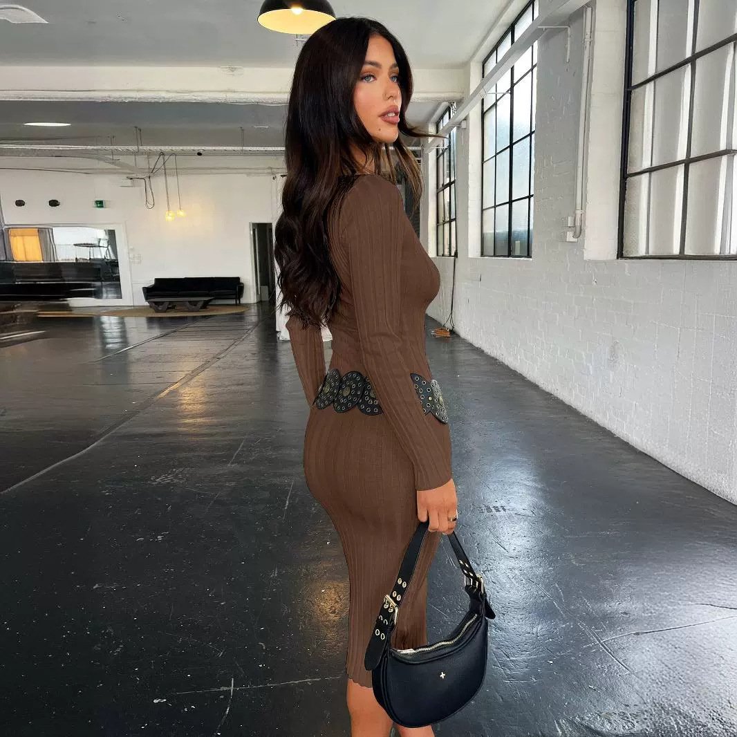 rib round neck outfit casual long dresses african kitenge dress designs african kitenge dress designs elegant women's clothing