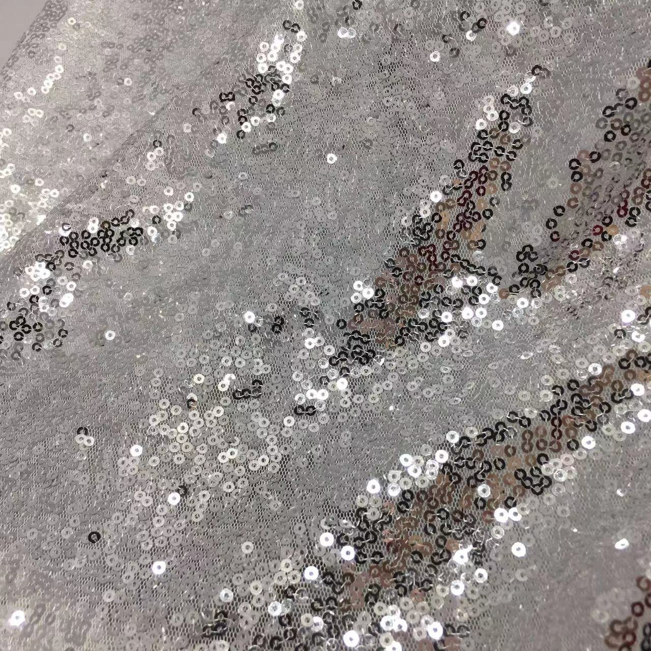2024 Multicolored Textile Sequin Fabric Polyester Satin Fabric With Shiny Sequin Fabric Dress for Whole Sale