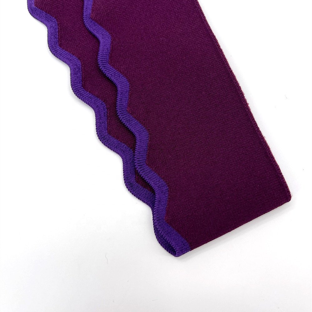 Factory supplier custom 63%rayon 35.7% nylon 1.3% spandex rib cuffs for fashion skirts