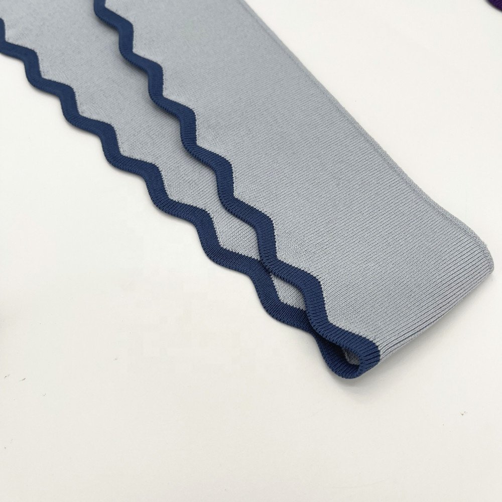 Factory supplier custom 63%rayon 35.7% nylon 1.3% spandex rib cuffs for fashion skirts
